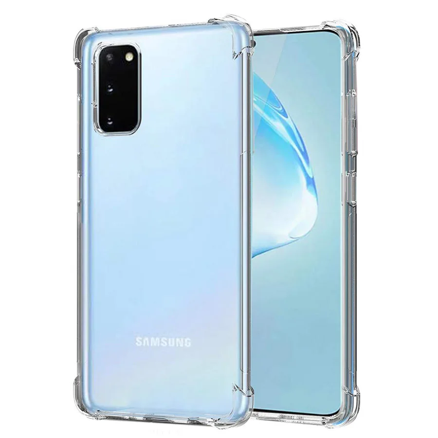 Ультратонкий чехол для Samsung Galaxy S20 S 20 Роскошный прозрачный ударопрочный телефона