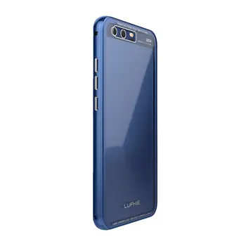 

LUPHIE For HUAWEI P10 P10 Plus cases Metal Frame Transparent Toughened Glass mobile phone back cover Protective cellphone Case