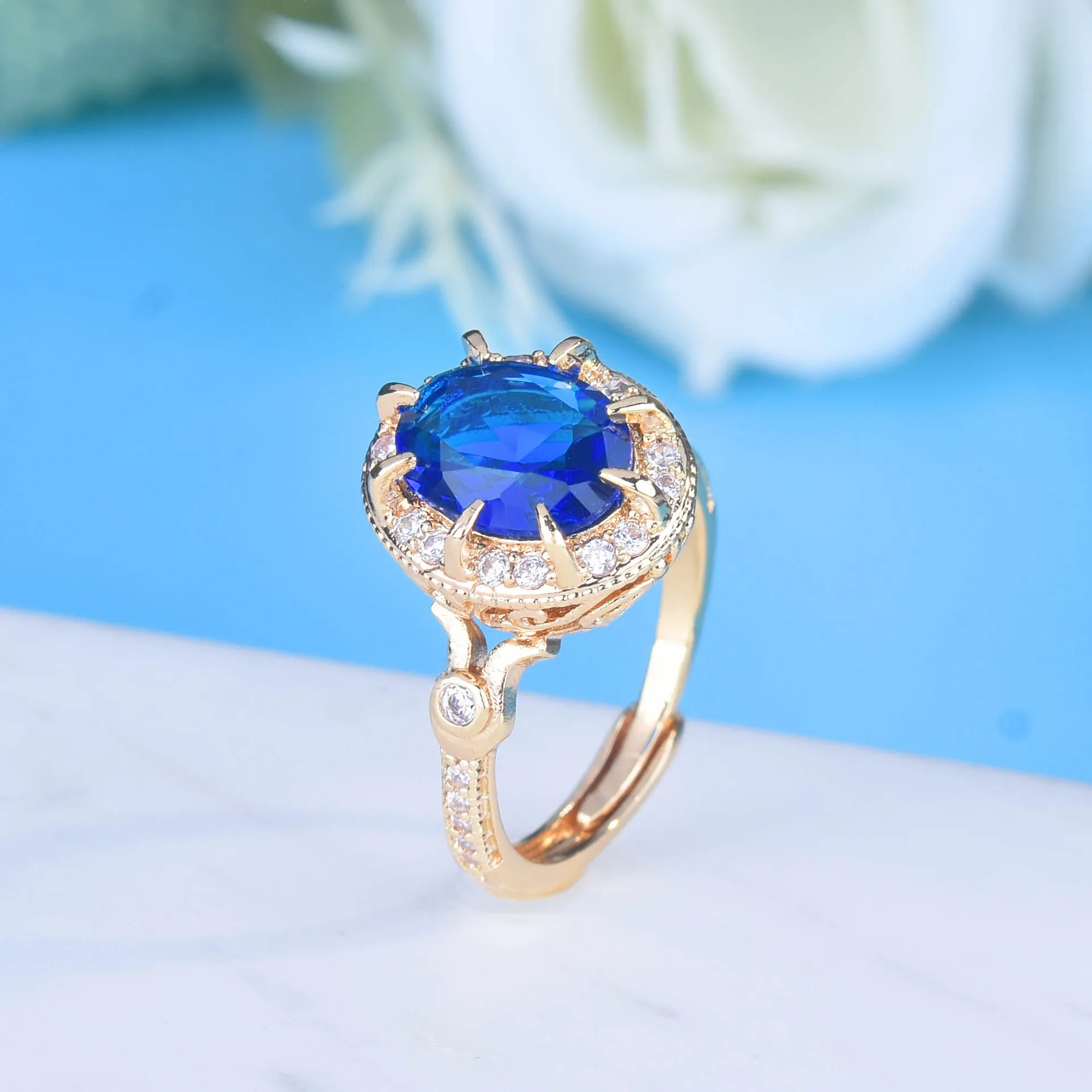 2 Carats Royal Blue Genuine Lab Grown Sapphire Halo Engagement Ring, Diana  Ring 68 Mm Oval Cut Sapphire,september Birthstone Promise Ring, - Etsy