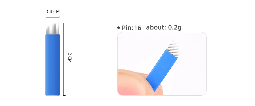 Иглы для микроблейдинга Nano needle 12 Flex 0,18 мм Laminas Tebori 12 pin Перманентный макияж бровей Тату лезвие для ручной татуировки ручка