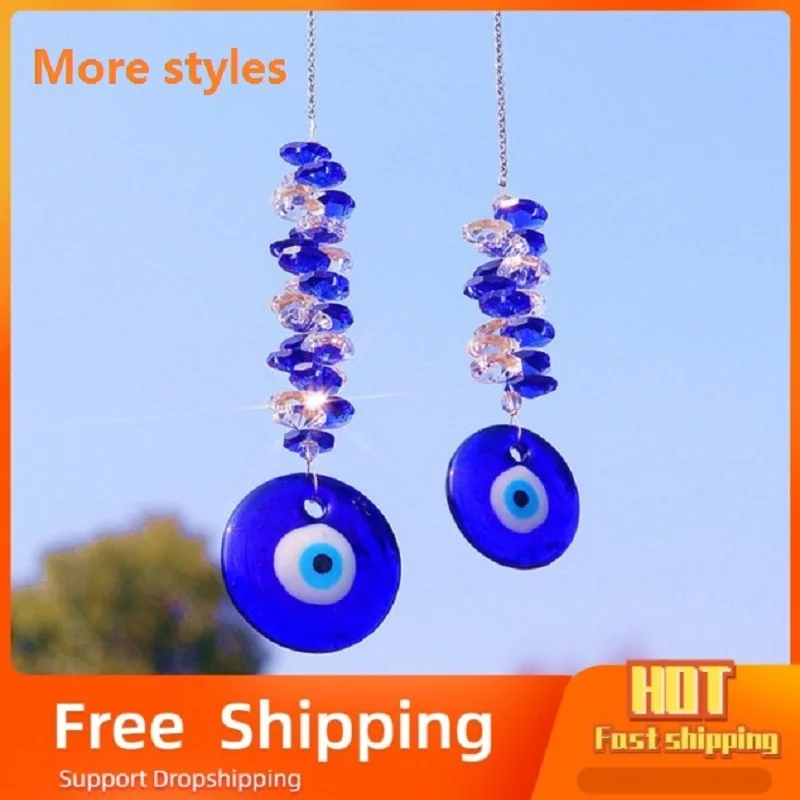De moda turco de la suerte griego mal de ojo azul abalorio colgante regalo azul Lámpara de trabajo de vidrio auto amuleto de la Cábala varios tamaños