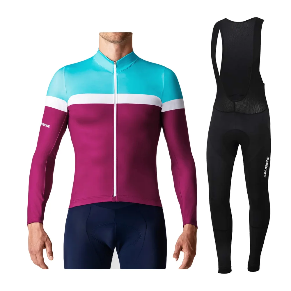 Одежда для прыжков, bicicleta jersey invierno, Зимняя Теплая Флисовая велосипедная майка с длинным рукавом, набор для мужчин MTB mallot ciclismo kit - Цвет: 2