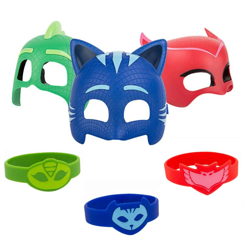 Pj masques Juguete sport bracelet PJ masque anime cosplay costumes masque jouet PVC Catboy Owlette Gekko jouets pour enfants cadeaux