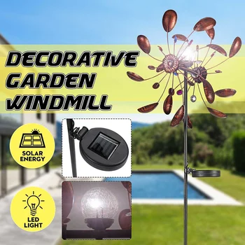 

Outdoor Led Solar Power Lighting Windmill Garden Stake Lawn Light Exterior Night Lights Solar Energia Lamp Home Lighting Decor