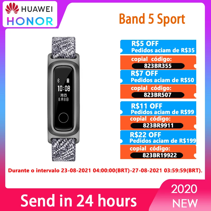 Huawei pulsera inteligente Honor Band 5 Original, accesorio deportivo con  Monitor de sueño y datos, para baloncesto, correr, versión  deportiva|Pulseras inteligentes| - AliExpress