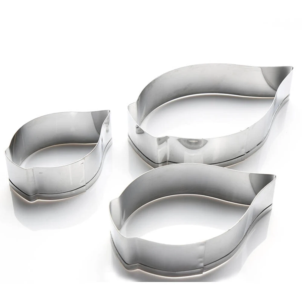 3Pcs/Set Calla Lily Flower Shape Cookie Cutter Baking Mold Family Stainless Steel Fondant Cake Sugar Decoration Tools cookie cutter baking mold cookie mould