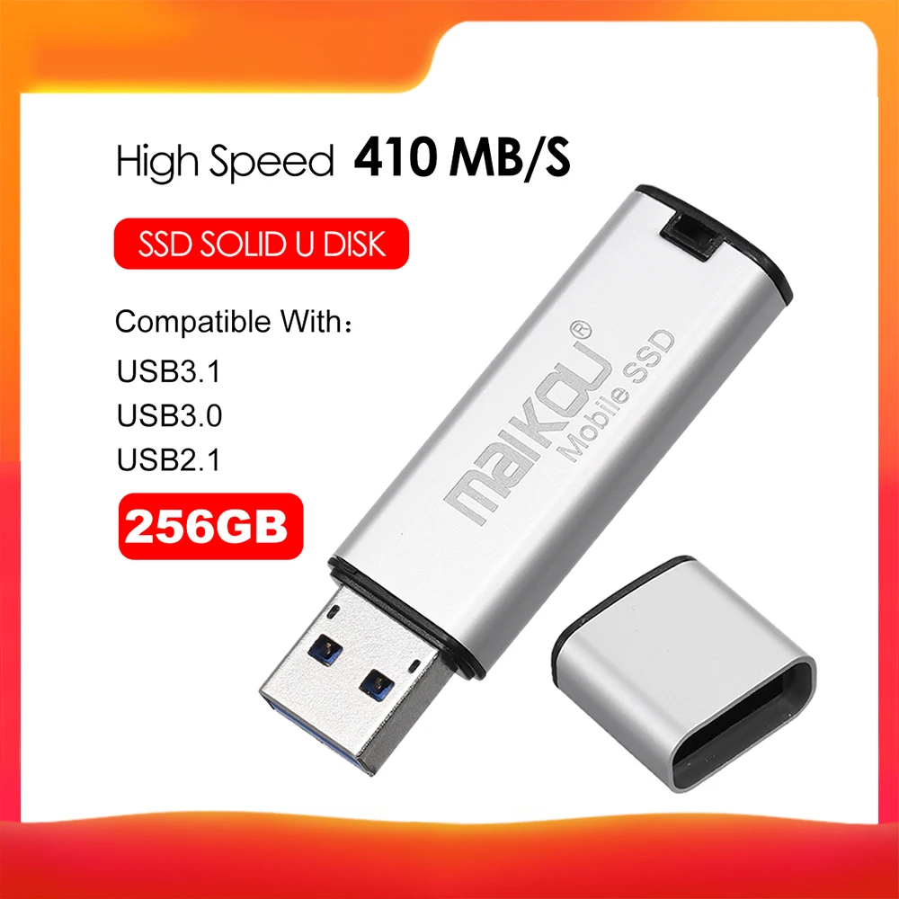 Мобильный Внешний SSD 64G 128G 256G USB жесткий диск вращающийся высокоскоростной USB флэш-диск USB3.0 Внешний SSD для ПК компьютера