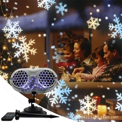 2021 copo de nieve luz láser proyector con efecto de Nevada mover nieve al aire libre jardín interior láser nieve luces de proyección decoración de Navidad