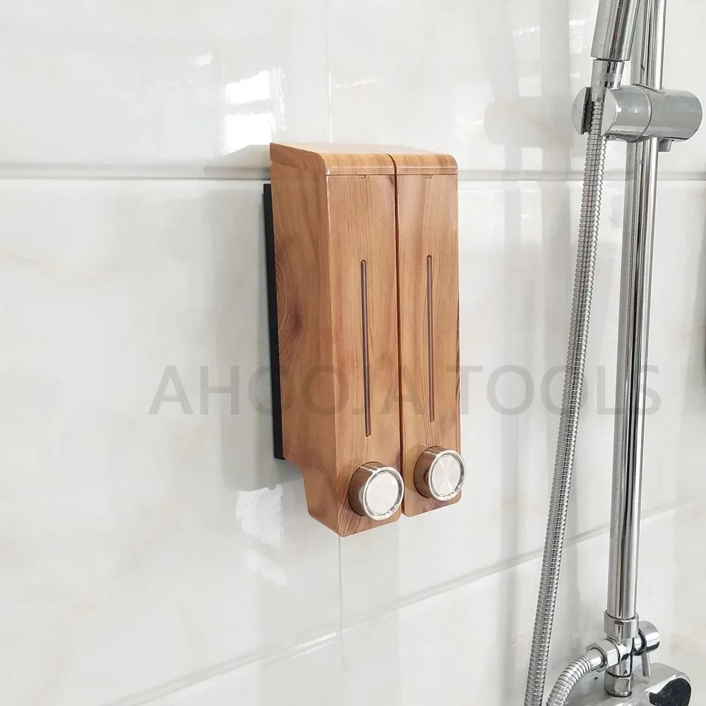 305Ml Double Manual Liquid Soap Dispenser Wall Mount Bathroom Accessories Plastic Detergent Shower Gel Kitchen Soap Bottle 305Ml Double Manual Liquid Soap Dispenser Wall Mount Bathroom Accessories Plastic Detergent Shower Gel Kitchen Soap Bottle