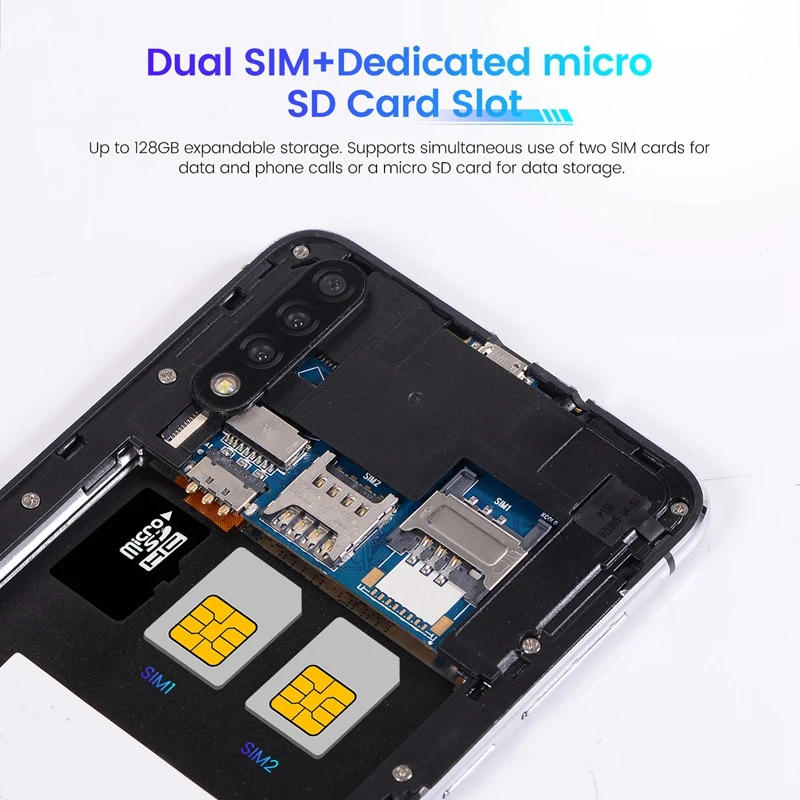 Мобильный телефон Android смартфон Face ID разблокировать 6 1 дюймов полный Sn Гб + 8
