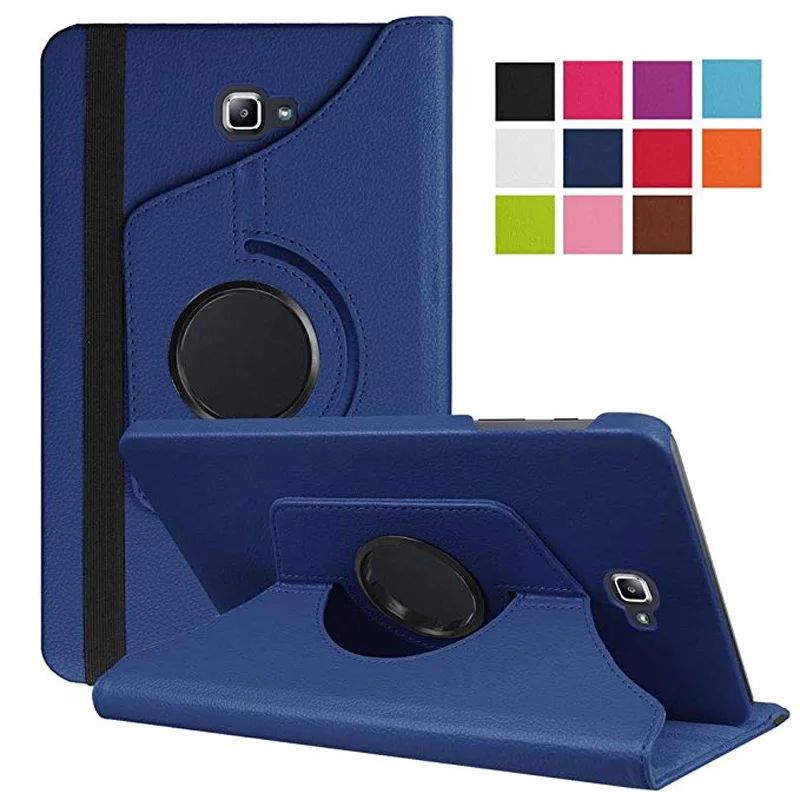 

360 Rotating Smart Case For Samsung Galaxy Tab A 10.1 2016 SM-T580N SM-T585C PU Leather Flip Stand Holder Tablet Cover Shell