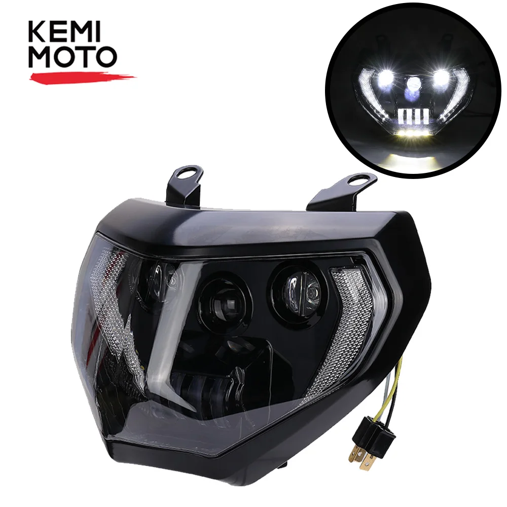 

KEMiMOTO For YAMAHA MT09 FZ09 2014 2015 2016 MT07 2018 2019 LED Headlight Lamp Motorcycle Headlight DRL 110W
