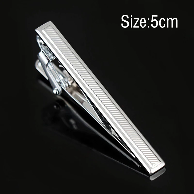 Tie Clips for Men Simple Fashion Style Stripe Metal Tone Simple Bar Clasp Practical Necktie Accessories Clasp Tie Pin Mens Gift