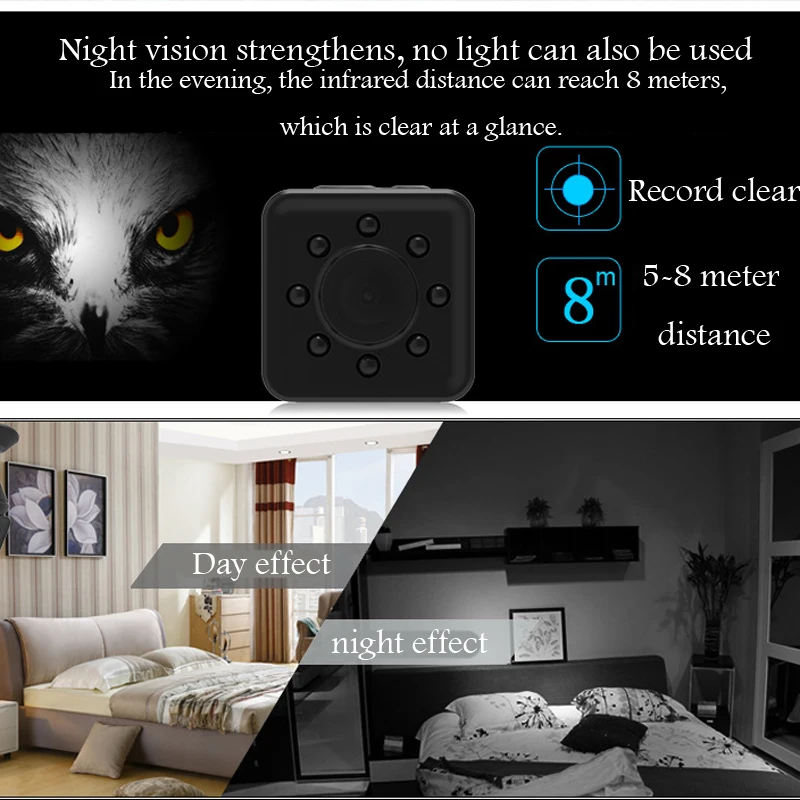 SQ13 FULL HD 1080P Мини wifi камера ночного видения водонепроницаемый корпус CMOS сенсор Широкий угол DVR видео Спорт рекордер видеокамера