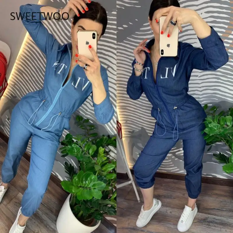2021 European and American New Women's Clothing Sports and Leisure Women's Jumpsuit One-Piece Suit
