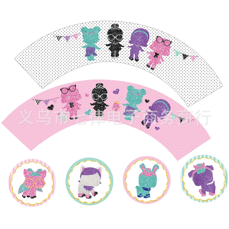 24pcs Lol Doll Surprise Doll Birthday Party Theme Cake Card Fruit Plug In Children Birthday Party Supplies Plug Kids Gifts 2c48 Aliexpress