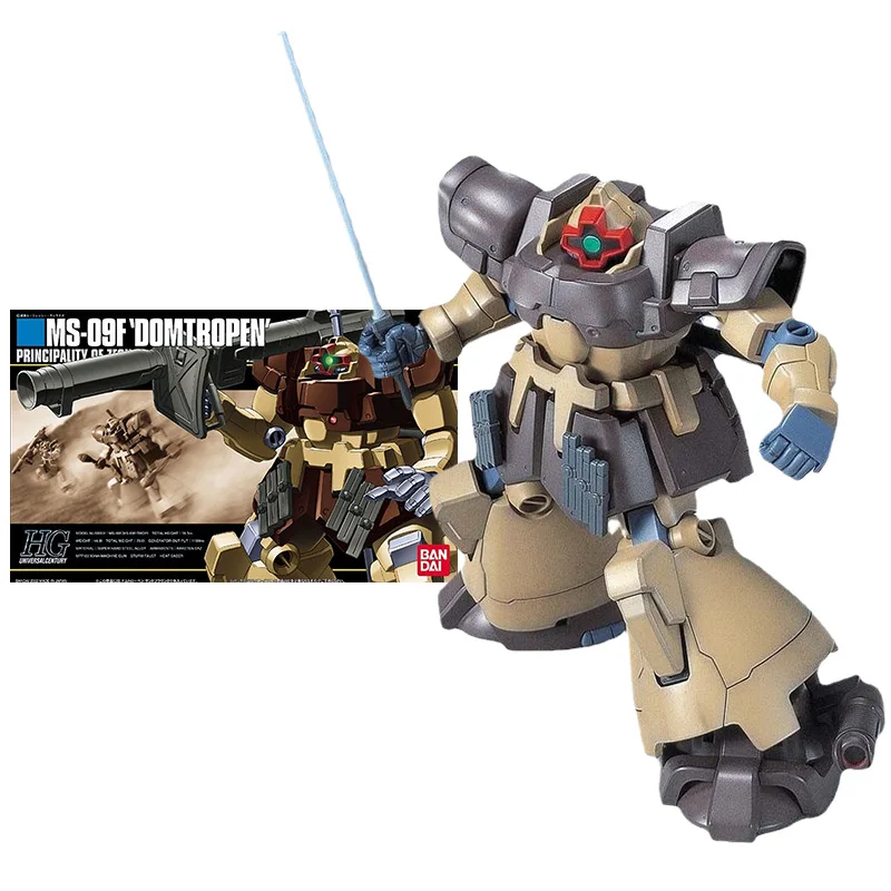 Bandai Gundam Model Kit Anime Figure Hguc 027 1 144 Ms 09f Dom Tropen Genuine Gunpla Model Anime Action Figure Toys For Children