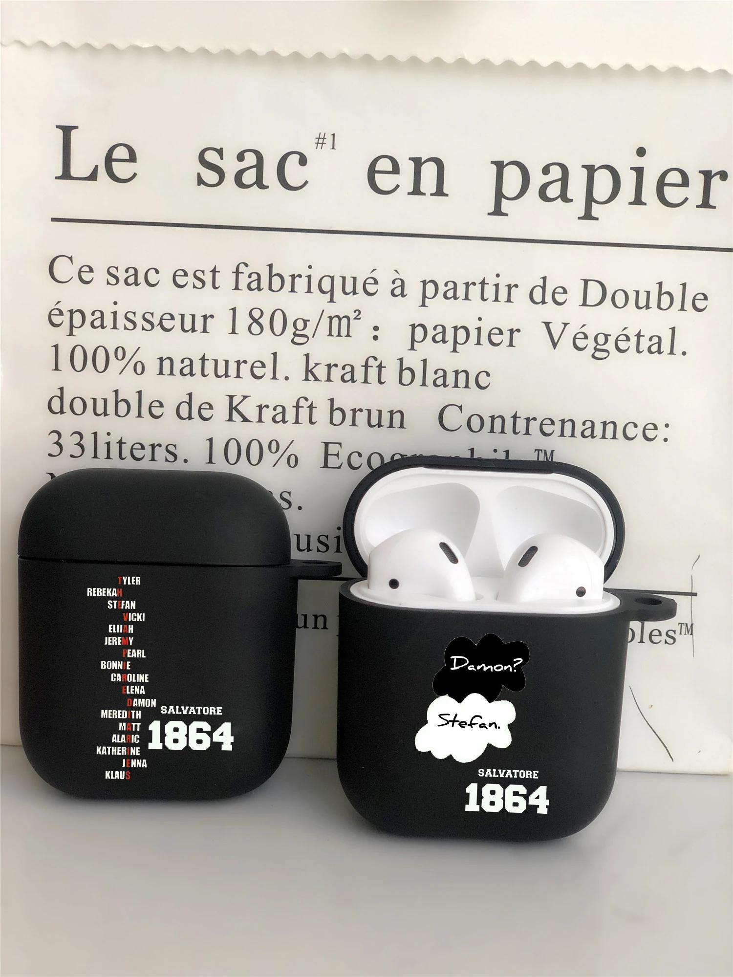 Мягкий силиконовый чехол из ТПУ для Airpods 2 Airpods1 pro 3 Дневники вампира Стефана