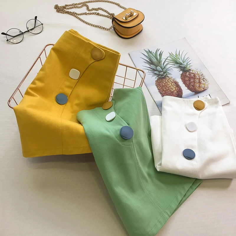 Women Skirts Harajuku Short Skirts Casual Solid Fashion A-line Skirts School Girls Mini Skirt Vintage