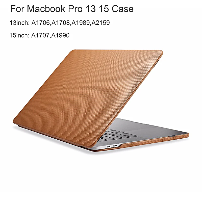 Чехол для Macbook Pro 13 15 2018 A2159 A1706 A1708 A1989 деловой чехол из натуральной кожи A1707 A1990|cover for