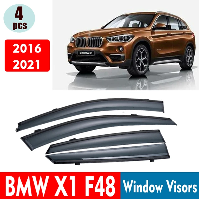 FÜR BMW X1 F48 2016-2021 Fenster Visiere Fenster Sonne Regen Schutz  Deflektor Smkoe 4 stücke/1ste Auto zubehör Auto Styline - AliExpress