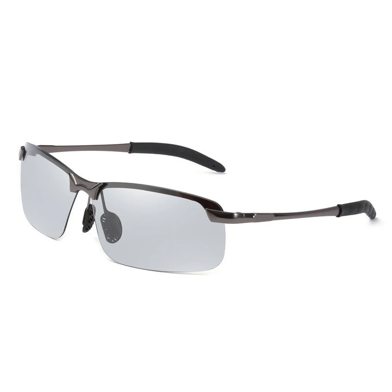 Поляризованные солнечные очки с полуободковой солнцезащитные очки водителя очки гоночные эффект хамелеона цветные очки FOU99
