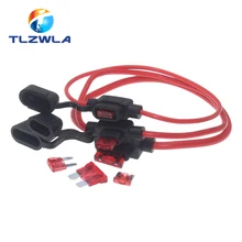 1Set Standard/Mini/Micro Car Waterproof Fuse Box Blade Type In Line Fuse Holder Power Socket 18/16/14/12/10AWG 5A10A20A30A40A50A
