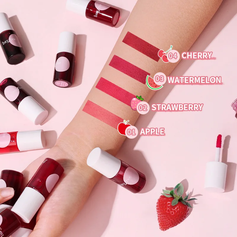 4 Color Lip Tint Glaze Makeup Matte Mirror Lipstick Blush Waterproof Long Lasting Non-Stick Moisturizing Lip Gloss Tint Cosmetic lip gloss,lip makeup,lip glaze,lip tint,lip oil,lip stain,lip lacquer,lip plumper