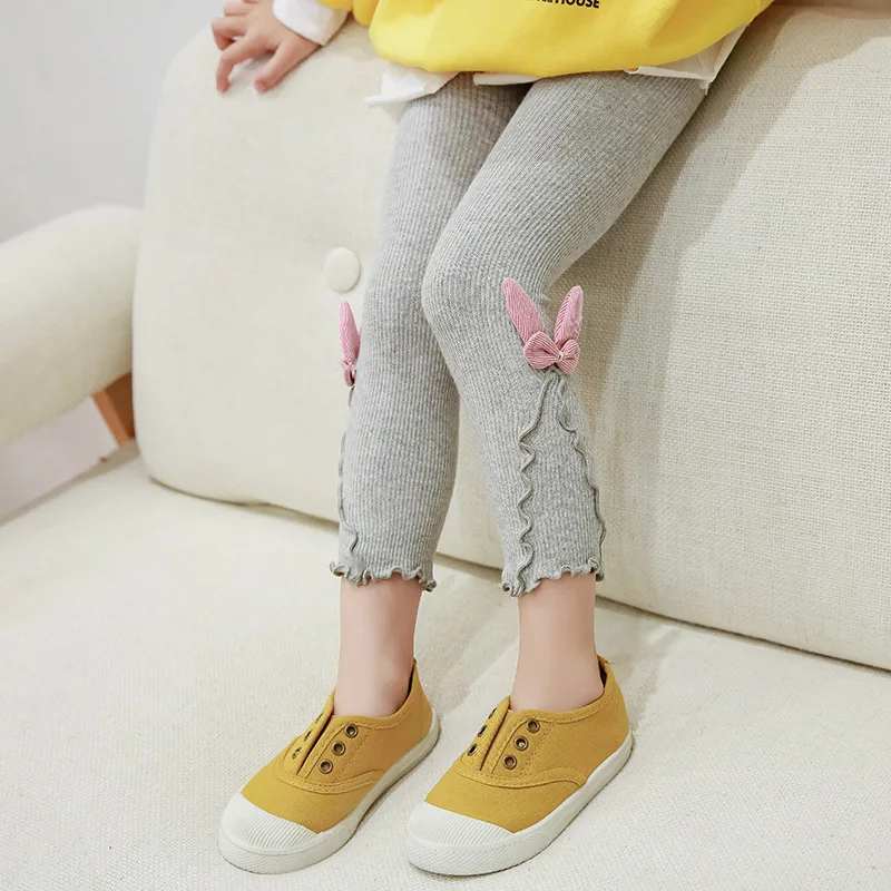 

Autumn New Style Panty-hose for Kids Korean-style Stereo Doll Frilled Girls' Cropped Pants Cotton Socks BABY'S Tights