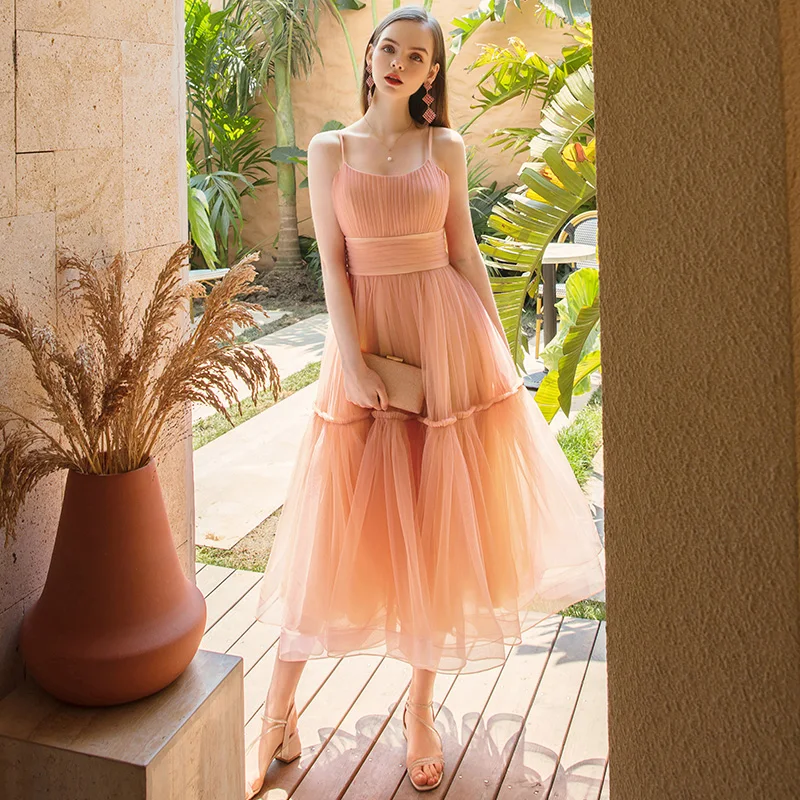Chiffon dress 2020 new temperament Slim large size