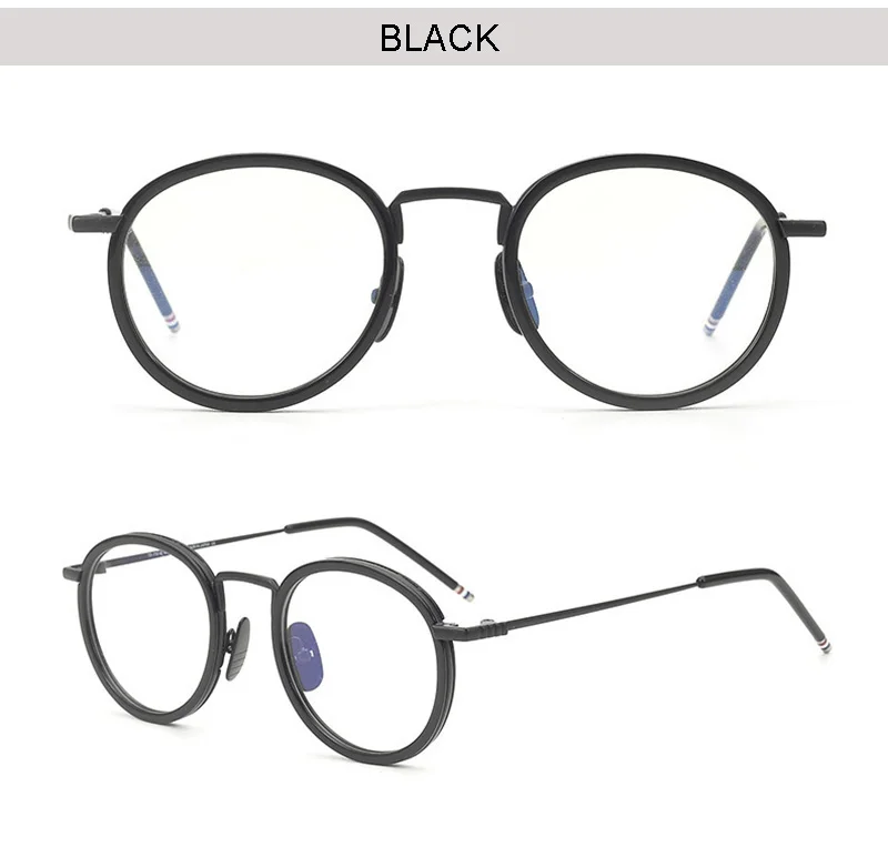 Aissuarvey Acetate Alloy Round Frame Unisex Eyeglasses