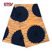 Новая полиэфирная восковая ткань Анкара новая bintarealwax Высококачественная 6 ярдов африканская ткань для вечерние платья FP6212