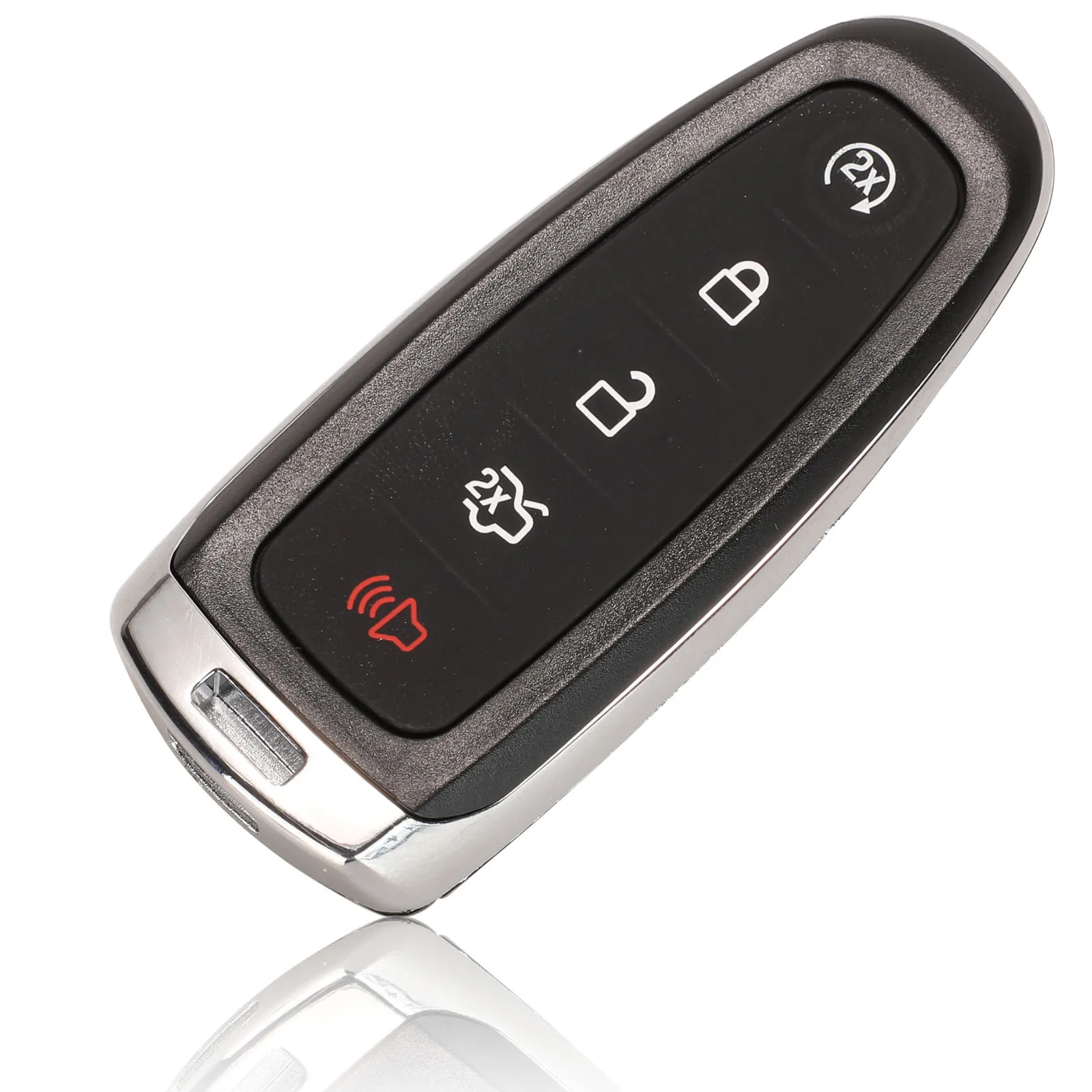 jingyuqin Remote Key Shell for Ford Edge Escape Flex Explorer Taurus 5 Button Car Key Fob Housing Replacement FO38 HU101 Blade