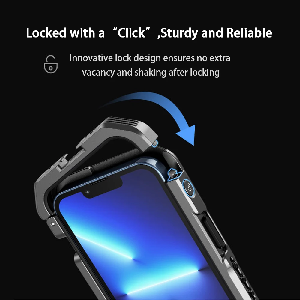Smallrig Universal Handy-Käfig für Iphone 14/13 / pro Max Smartphone  Vlogging Käfig mit kaltem Schuh für LED-Lichtstativ 2791