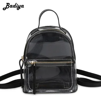 

Fashion Mini Women Backpack Transparent Multifunction Plastic Phone Coin Card Purse Messenger Bag Casual Travel Ladies Handbag