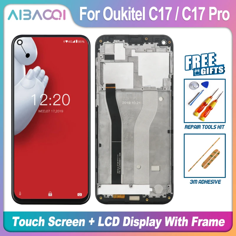 Сенсорный экран AiBaoQi 6 35 дюйма ЖК-дисплей 1560x72 0 рамка в сборе для телефона Oukitel C17