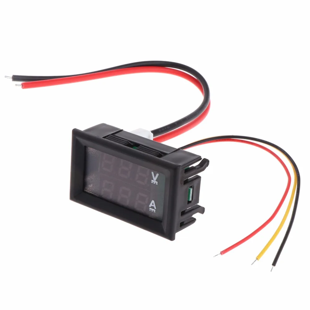  DC 0-100V 10A Dual LED Digital Voltmeter Ammeter Voltage AMP Power Car Monitor Tester Tools