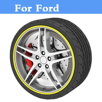 

8M Car Rim Sticker Wheel Hub Protector Motorcycle Decal For Ford Fiesta Fiesta ST Five Hundred Flex Focus RS Focus ST Freestyle