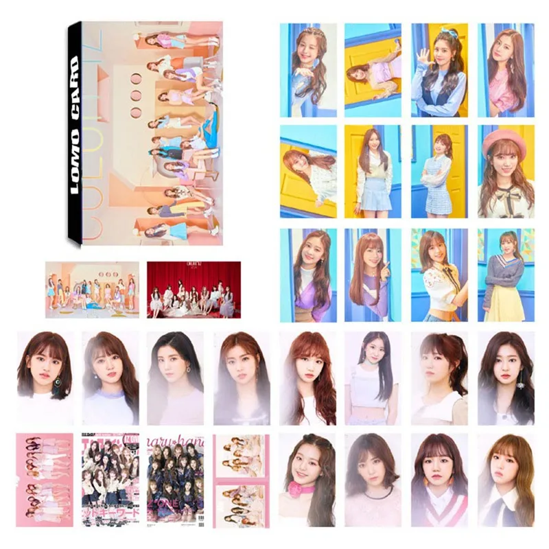 

30Pcs/Set Girls Team IZONE Album La En Rose Photo Card PVC Cards Self Made LOMO Card Photocard