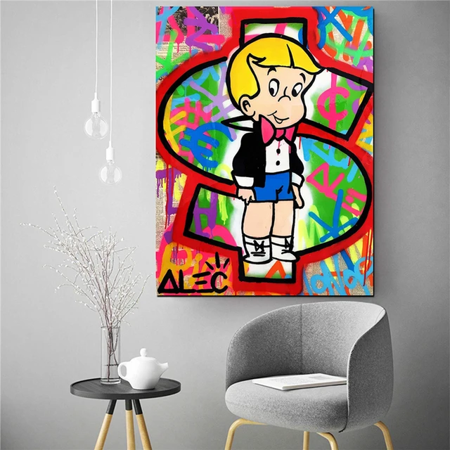 Sinister Monopoly Canvas Prints - Bank Job ( television & Movies > television > Cartoons & Animated TV Shows > Richie Rich art) - 26x18 in