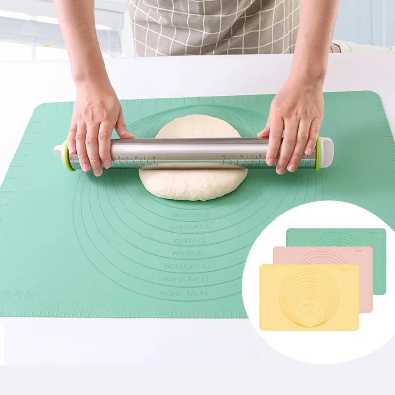 

Safely Non Stick Silicone Baking Mat Heat resistant Pizza Dough Maker Pastry Cooking Kneading Tools Utensils Bakeware Large Size