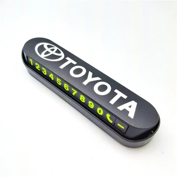 

Luminous Car Temporary Parking Card Sticker Phone Number Card Plate For Toyota Corolla Rav4 Auris Camry Yaris CHR Accessories