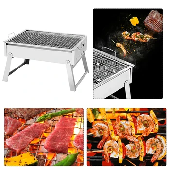 

Portable Folding Barbecue Charcoal Grill Easy Assemble And Remove Barbecue Cooking Set BBQ Grill High Quality
