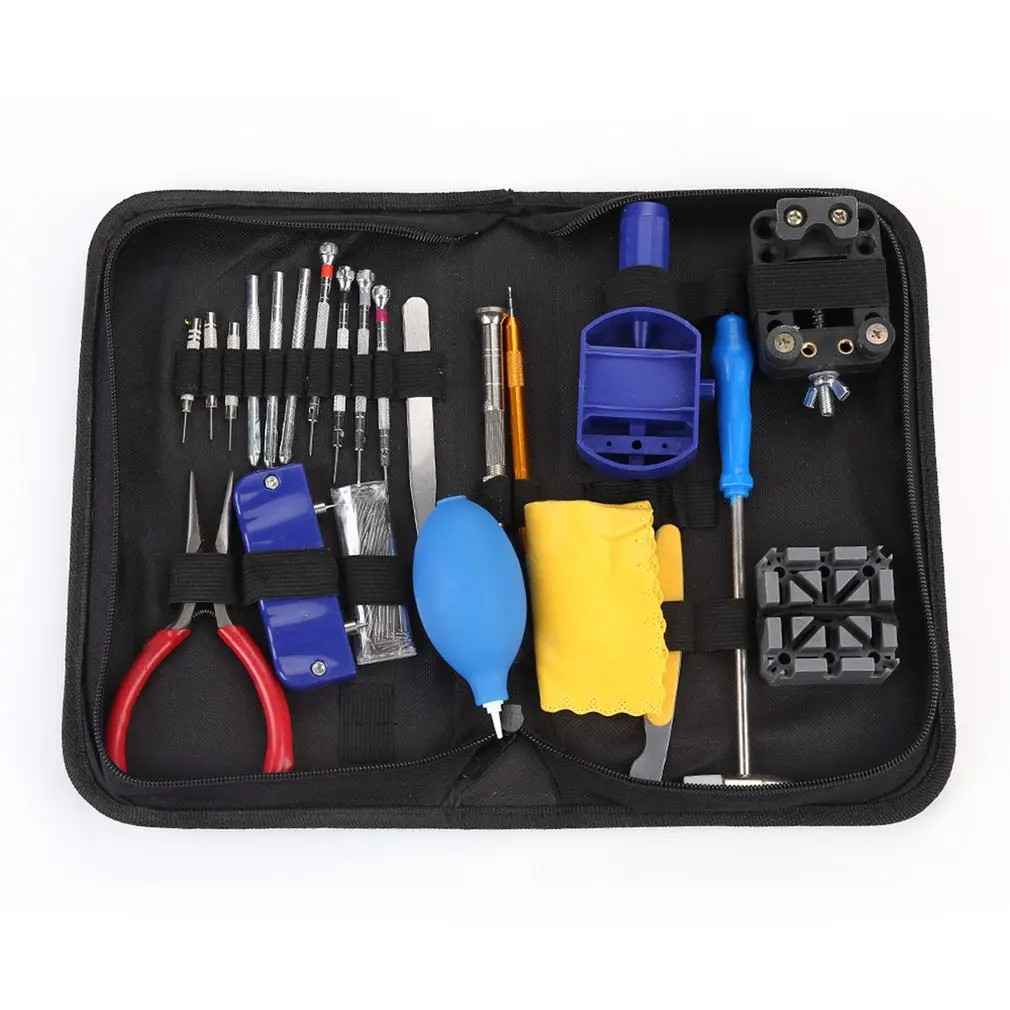 

New Portable 23Pcs Watch Repair Tools Kit With Carrying Case Professional Watch Opener Pin Link Remover Bar Instrument Tool Set