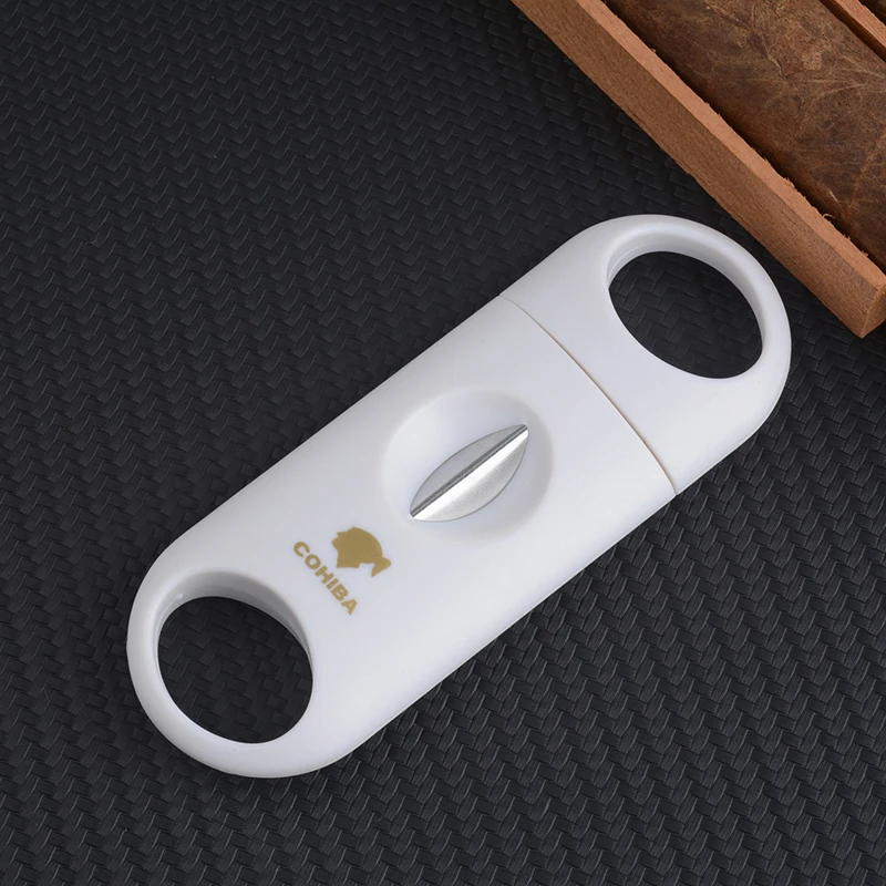 COHIBA V blade Cigar Cutter Plastic Stainless Sharp Sigaar Cutting Tool Cigars Guillotine Pocket Zigarren | Дом и сад