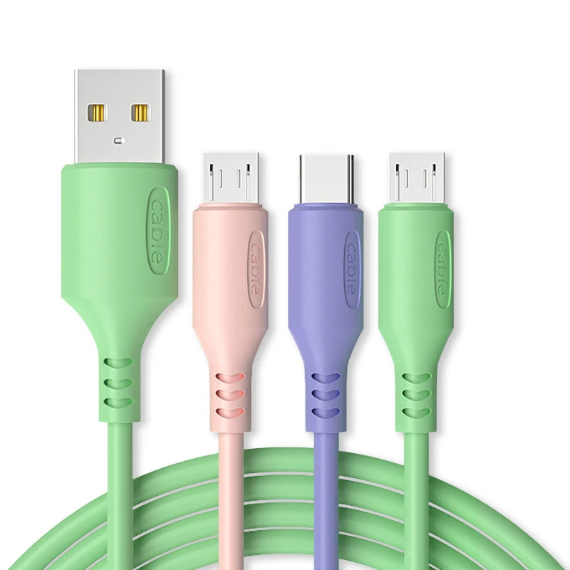New 1M 3 IN 1 Type C 8Pin Micro USB Cable For iPhone 8 X 7 6 6S Plus iOS 10 9 Samsung Nokia Fast Charging Cables Cord | Аксессуары для