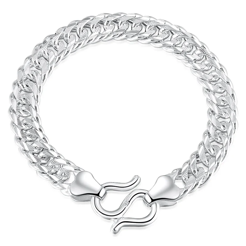 Cigovo мужской браслет из стерлингового серебра 990 пробы в гонконгском стиле, Корейская версия, простой индивидуальный трендовый мужской Национальный стиль