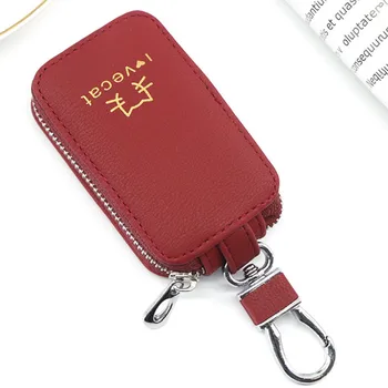 

Women’ s Outdoor Fashion Trend Solid Color Leather Zipper Multifunction Key Case