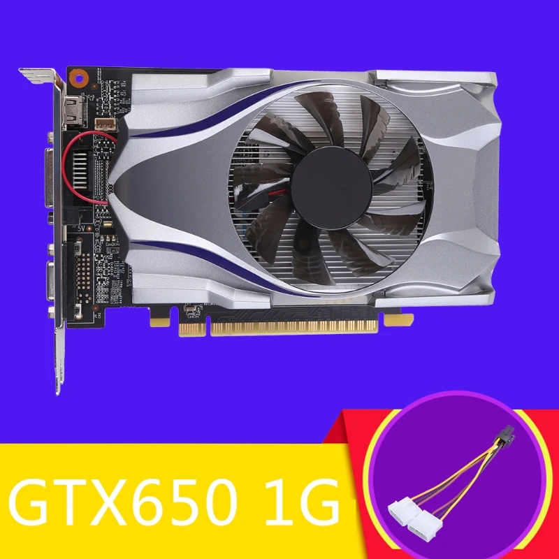 graphics card for desktop Portable GTX650 1GB GDDR5 128 Bit Discrete Gaming Graphics Card PCI Express 3.0 16X with Cooling Fan for Computer Games latest graphics card for pc