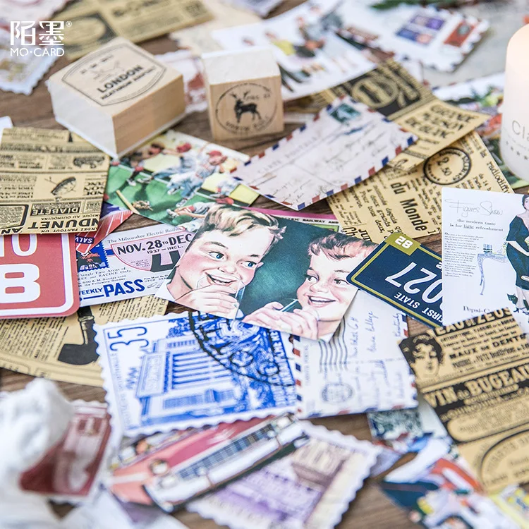 

24PCS/LOT Vintage Stickers Pack DIY Journal Diary Scrapbooking Decoration Supplies 90mm*125mm